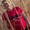 Mikbaits oblečení - Dámské tričko červené Ladies team  + Kód na slevu 10%: SLEVA10