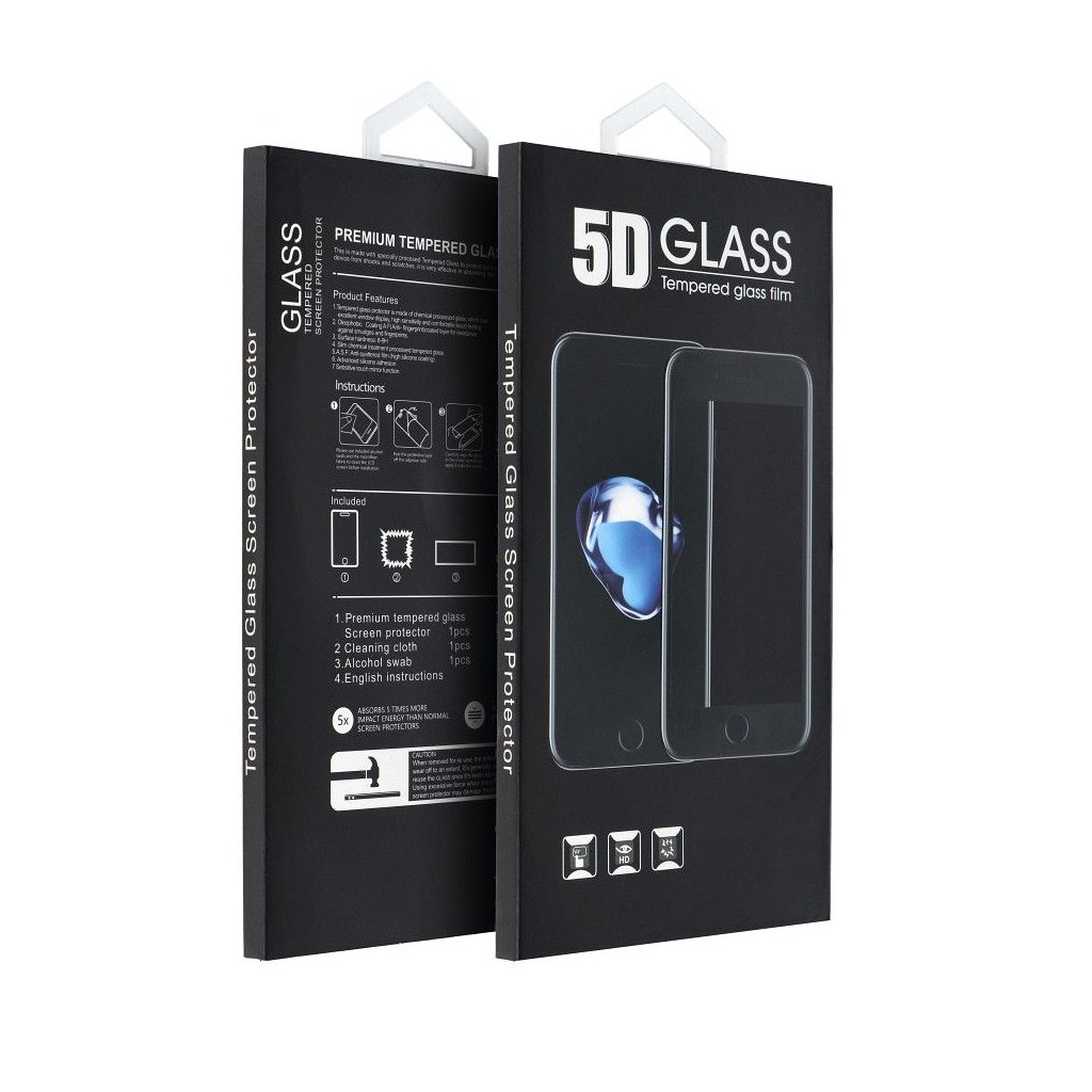 5D tvrdené sklo pre Huawei P20 Pro - čierny okraj