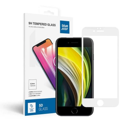 Tvrdené sklo Blue Star Pro+ 0.3 mm 5D Full Cover pro Apple iPhone 6/6S 4.7" - biele
