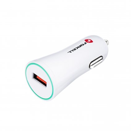 Forcell autonabíjačka s USB - 2A Quick Charge 3.0 biela