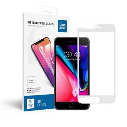 Tvrdené sklo Blue Star Pro+ 0.3 mm 5D Full Cover pro Apple iPhone 7/8 Plus 5.5" - biele