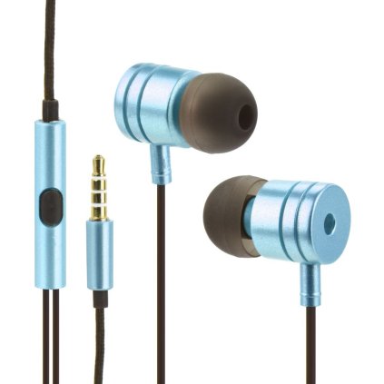 Sluchátka HF Stereo Android MI metal - 3,5mm, box - modré