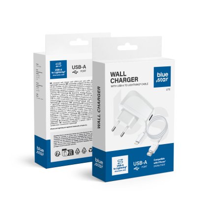 82017 cestovni nabijecka blue star do site s odnimatelnym lightning usb kabelem pro iphone 5 6 6s bila