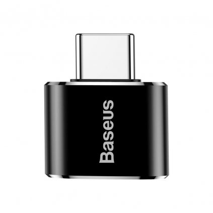 Adaptér BASEUS Micro USB / Micro USB typ C - čierny