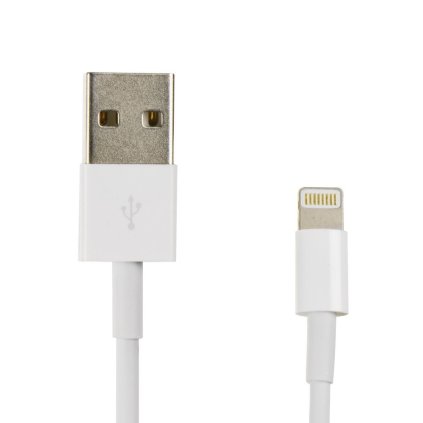 Kábel USB pre Apple Iphone, Ipad - Lightning, 1m, biely