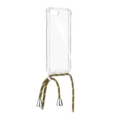 131564 pouzdro forcell cord apple iphone xs max transparentni zelena snurka