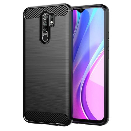 Puzdro CARBON pre XIAOMI Redmi 9 čierne