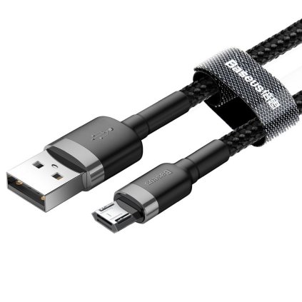 BASEUS kábel Cafule USB / microUSB 1,5A 2 metre sivo-čierny