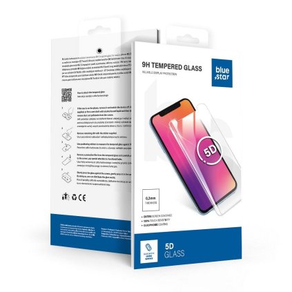 Tvrdené sklo 5D Blue Star - APP IPHONE 12 mini  - okraj čierny