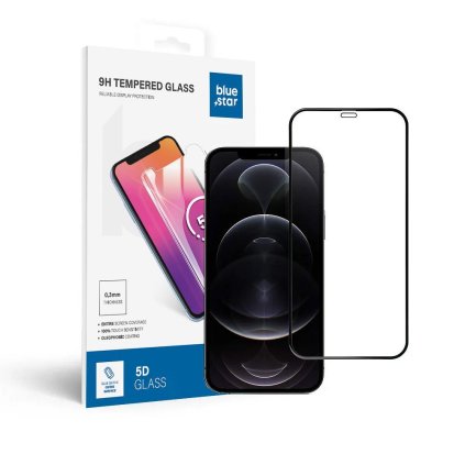 Tvrdené sklo 5D Blue Star - iPhone 12 Pro Max 6,7" - okraj čierny