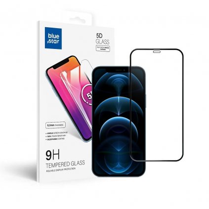 Tvrdené sklo 5D Blue Star - APP IPHONE 12/12 Pro  - okraj čierny