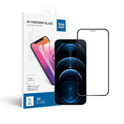 Tvrdené sklo 5D Blue Star - iPhone 12/12 Pro 6,1" - okraj čierny