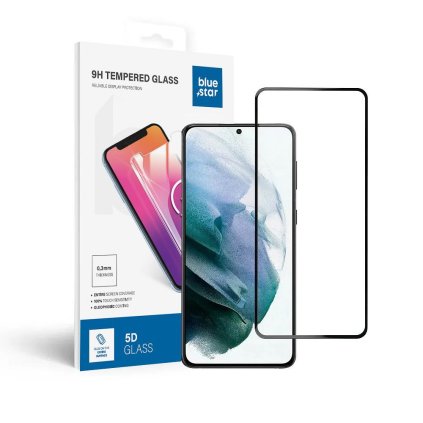 Tvrdené sklo 5D Blue Star - Samsung Galaxy S21 - okraj čierny