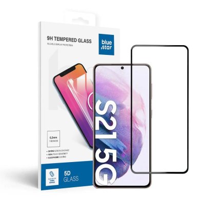 Tvrdené sklo 5D Blue Star - Samsung Galaxy S21+ - okraj čierny