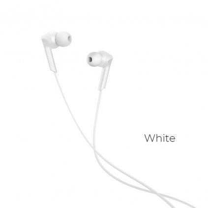 HOCO sluchátka do uší jack 3,5mm s mikrofonem M72 bílé