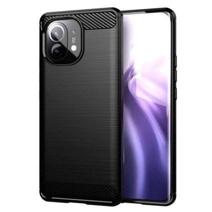 Puzdro CARBON pre XIAOMI Mi 11 čierne