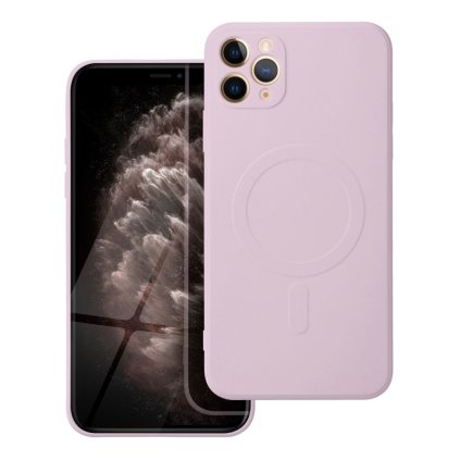 Obal SILICONE MagSafe pre IPHONE 11 Pro Max ružový