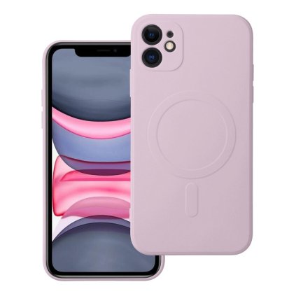Obal SILICONE MagSafe pre IPHONE 11 ružový
