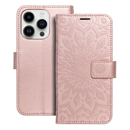 Puzdro Forcell MEZZO Book case pre IPHONE 14 Pro ( 6.1 ) mandala - ružovo zlaté