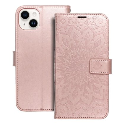 Puzdro Forcell MEZZO Book case pre IPHONE 14 Plus ( 6.7 ) mandala - ružovo zlaté