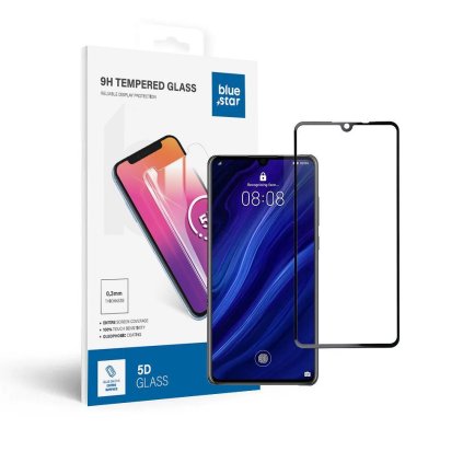 Tvrdené sklo 5D Blue Star - HUAWEI P30 - okraj čierny