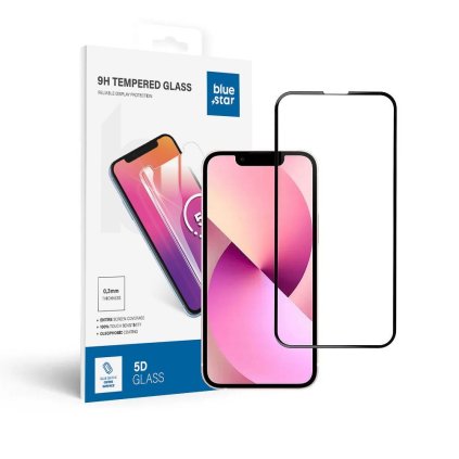 Tvrdené sklo 5D Blue Star - APP IPHONE 13 mini  - okraj čierny