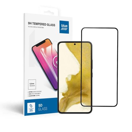 Tvrdené sklo 5D Blue Star - Samsung Galaxy S22 - okraj čierny