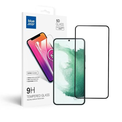 Tvrdené sklo 5D Blue Star - Samsung Galaxy S22+ - okraj čierny