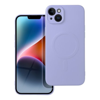 Obal SILICONE MagSafe pre IPHONE 14 Plus fialový