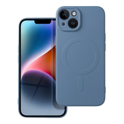 Obal SILICONE MagSafe pre IPHONE 14 modrý