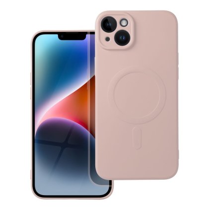 Obal SILICONE MagSafe pre IPHONE 14 Plus ružový