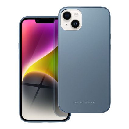 Elegantný kryt ROAR case MATTE GLASS for IPHONE 14 Plus modrý