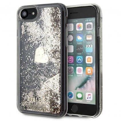 Originálne puzdro GUESS GUOHCI8GLHFLGO pre iPhone 7 / 8 / SE 2020 / SE 2022 (Liquid Glitter / zlaté)