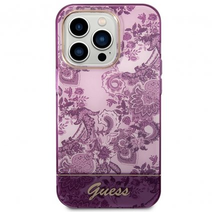 Originálne puzdro GUESS GUHCP14LHGPLHF pre iPhone 14 PRO (IML Electro Cam TDJ / fuschia)