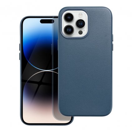 Kožený obal Mag Cover pre IPHONE 14 PRO MAX tmavo modrý