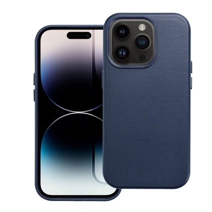 Kožený obal Mag Cover pre IPHONE 14 PRO tmavo modrý