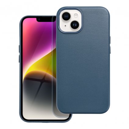 Kožený obal Mag Cover pre IPHONE 14 tmavo modrý