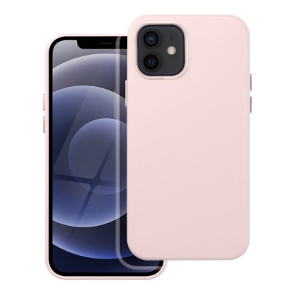 Kožený obal Mag Cover pre IPHONE 12 pieskovo ružový