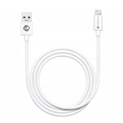 Nabíjací kábel FORCELL USB > Lightning, 1A, 1m, biely, C316