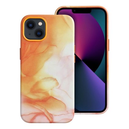 Kožený obal Mag Cover pre IPHONE 13 oranžový