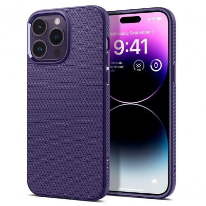 Elegantný obal SPIGEN Liquid Air  pre IPHONE 14 PRO MAX tmavo fialový