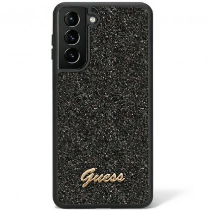 Originálne puzdro GUESS GUHCS23SHGGSHK pre SAMSUNG S23 (Fixed Glitter / čierne)