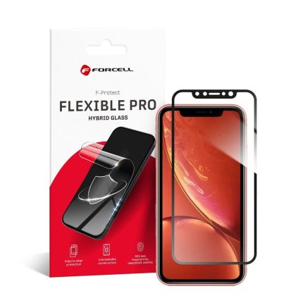 Flexibilné sklo  Nano Glass 5D pre iPhone Xr/11 čierny okraj