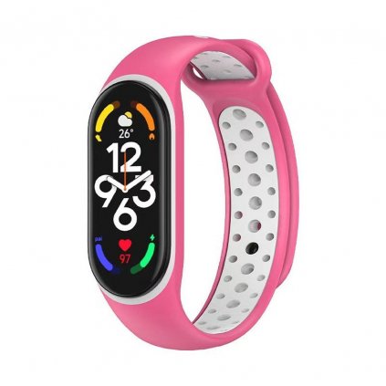 Remienok SPORT pre hodiny Xiaomi Mi Band 5 / 6 / 7 (ružový)