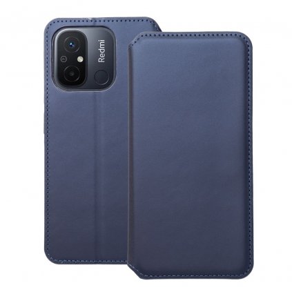 Obal Dual Pocket book pre XIAOMI Redmi 12c tmavo modrý