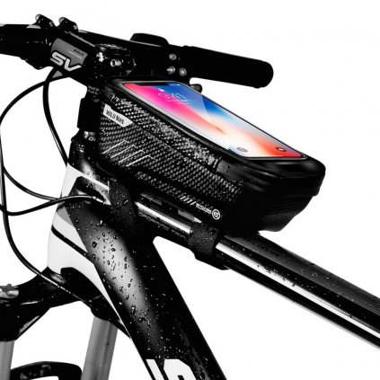 Taška na bicykel s držiakom na telefón na hornú časť rámu WILDMAN E2 1L 4" - 7"