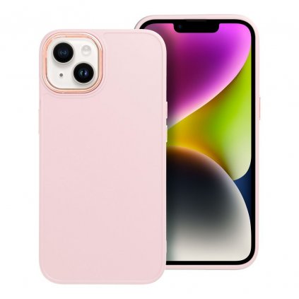 Štýlový kryt FRAME Case pre IPHONE 14 ružový