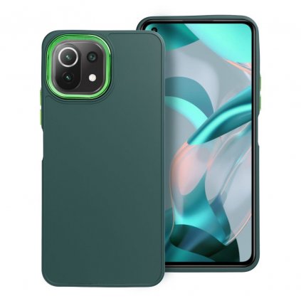 Štýlový kryt FRAME Case pre Xiaomi Mi 11 Lite 5G / Mi 11 Lite LTE ( 4G ) / Mi 11 Lite NE zelený