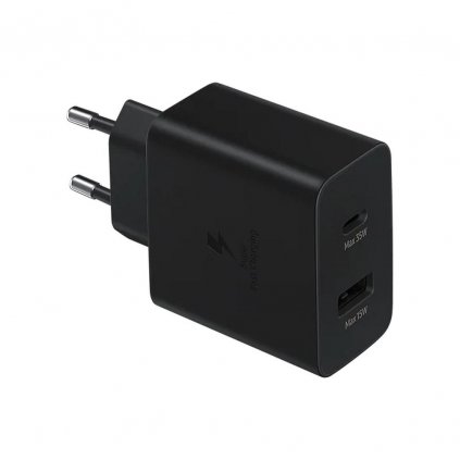 Originálna rýchlonabíjačka Samsung EP-TA220NBEGEU 1x USB C, 1x USB A 3A 35W čierna