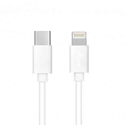 Nabíjací kábel USB-C > Lightning 8-pin PD20W 3A 1m biely C291